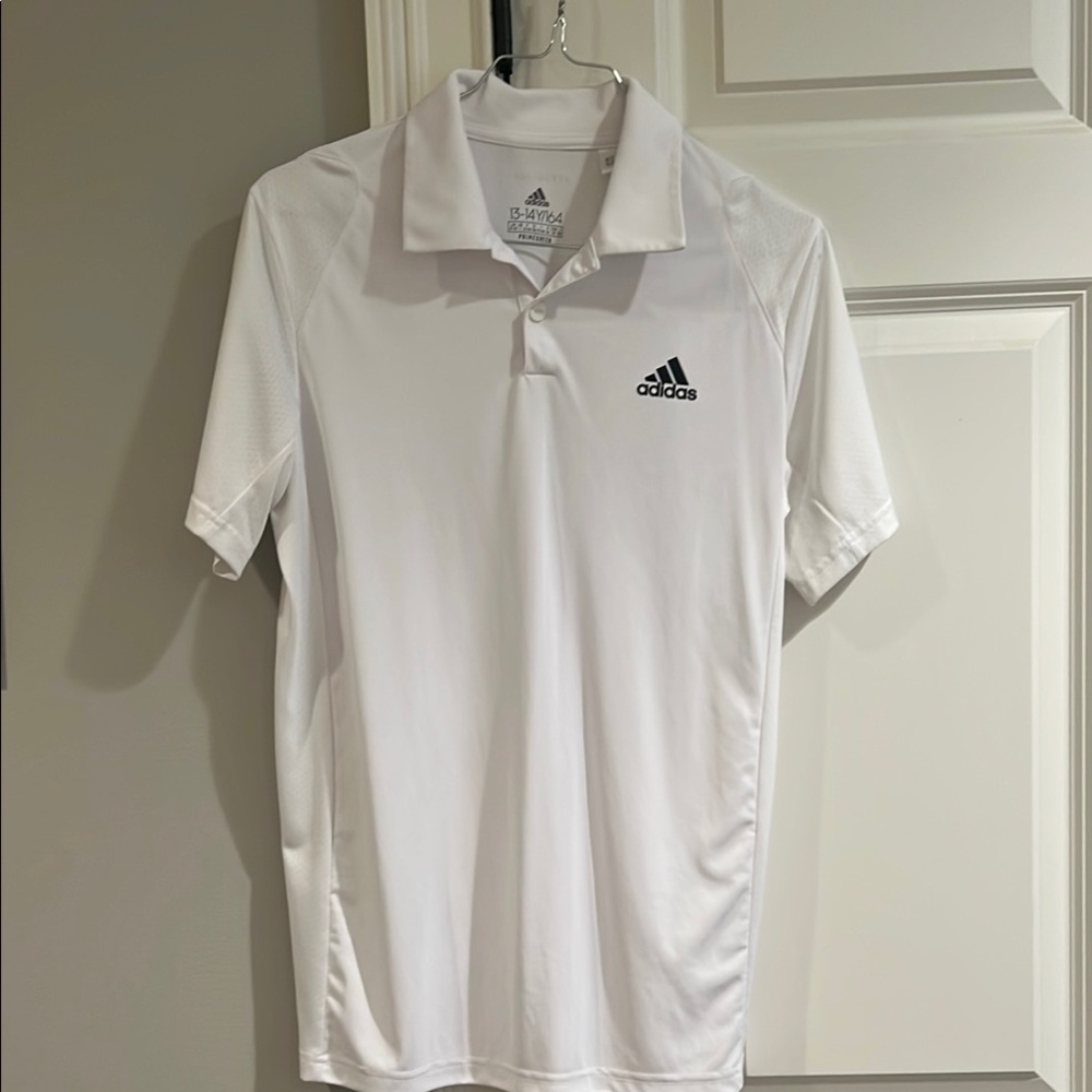 Adidas Boy’s White Polo Shirt